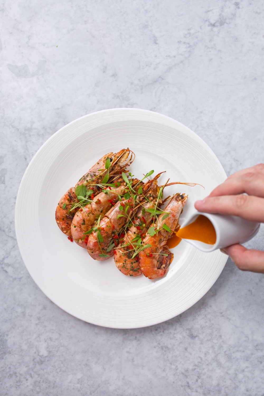 Whole Roasted King Prawns The Oyster Club by Adam Stokes